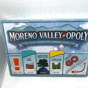 BRAND NEW FACTORY SEALED MORENO VALLEY OPOLY (Monopoly Like) Board Game